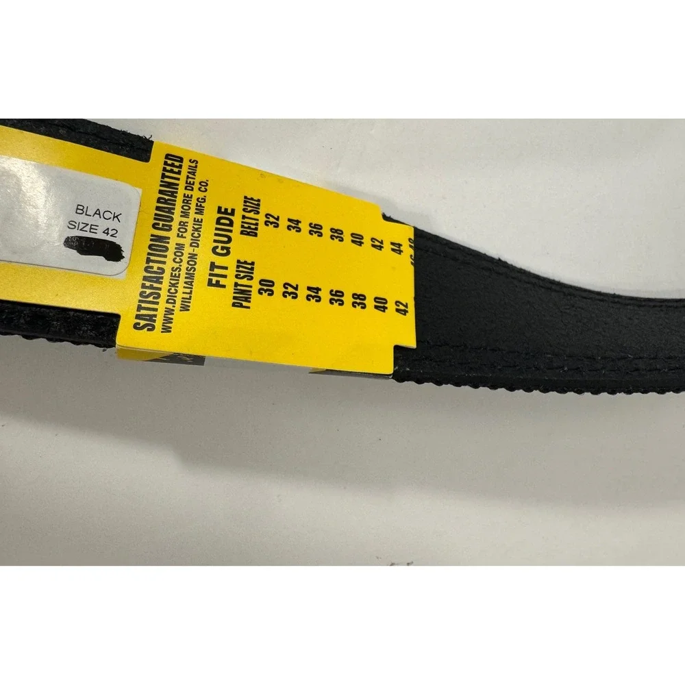 Genuine Dickies Belt Men 42 Black Industrial‎ Strength Webbing Nylon Leather NEW